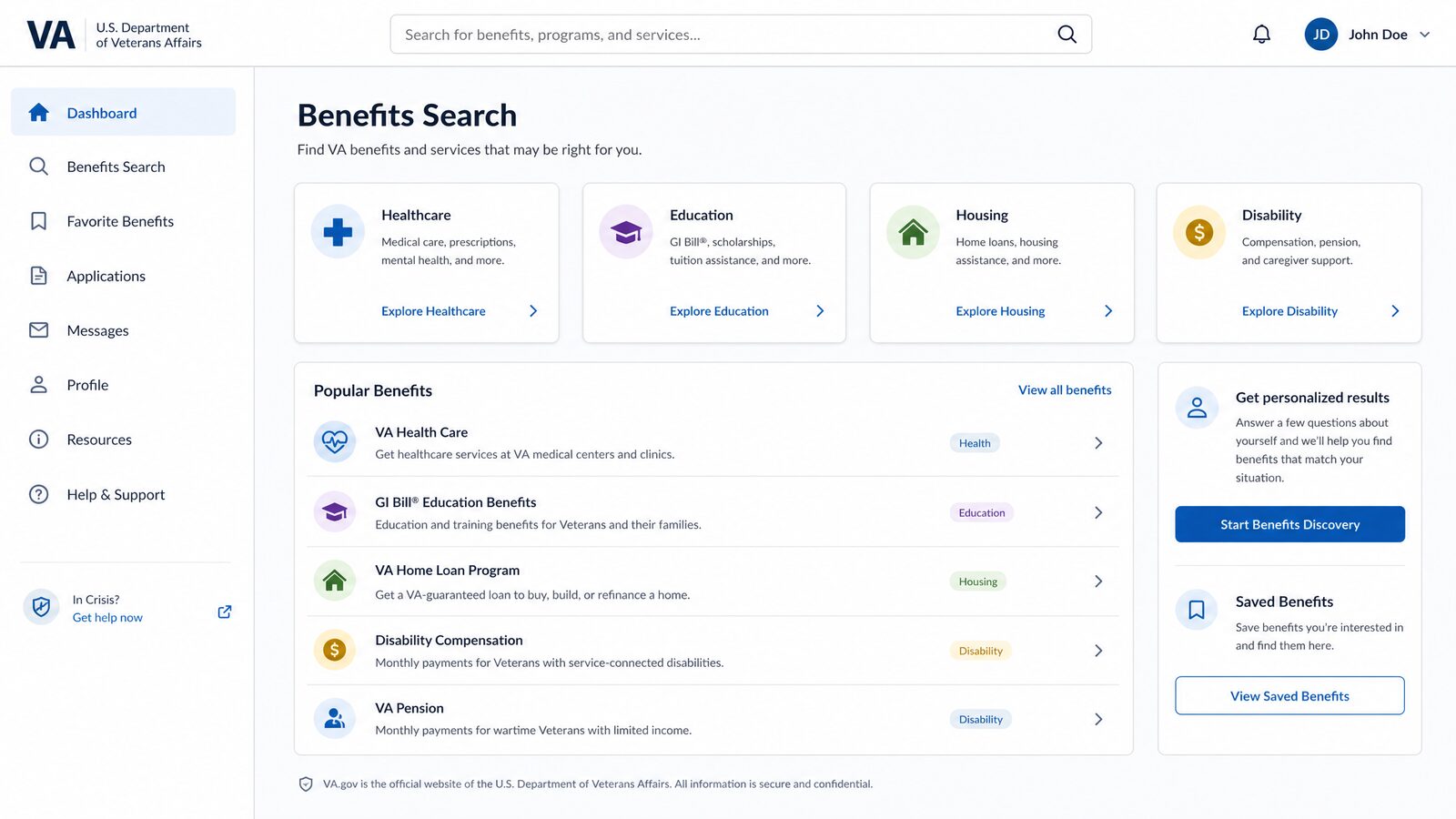 DisabledVetBenefits.com platform